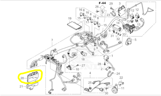 Honda 38770-HR6-EC2 Fuel Injection Control Unit